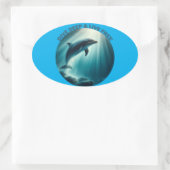 Tauchen Deep Live Free Dolphin Ovaler Aufkleber (Tasche)