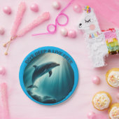 Tauchen Deep Live Free Dolphin Pappteller (Party)