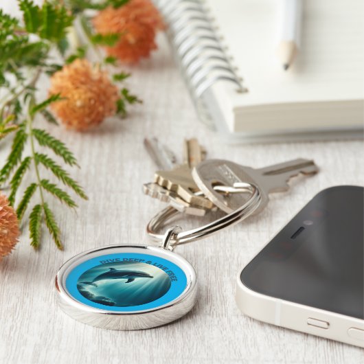 Tauchen Deep Live Free Dolphin Schlüsselanhänger (Seite)