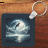 Tauchen Deep Live Free Dolphin Schlüsselanhänger (Rückseite)
