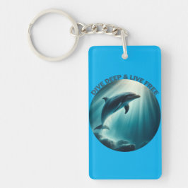 Tauchen Deep Live Free Dolphin Schlüsselanhänger