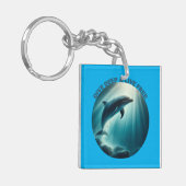 Tauchen Deep Live Free Dolphin Schlüsselanhänger (Vorderseite links)