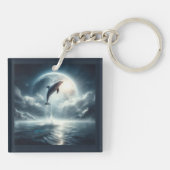 Tauchen Deep Live Free Dolphin Schlüsselanhänger (Rückseite)