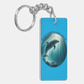 Tauchen Deep Live Free Dolphin Schlüsselanhänger (Vorderseite links)