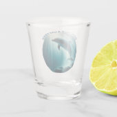 Tauchen Deep Live Free Dolphin Schnapsglas (Rückseite)