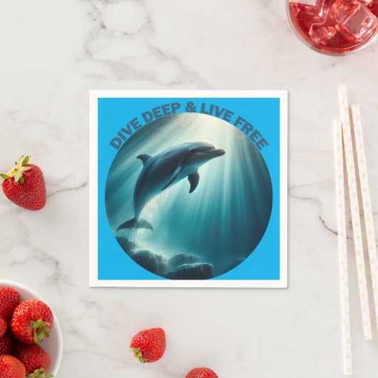 Tauchen Deep Live Free Dolphin Serviette (Beispiel)