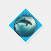 Tauchen Deep Live Free Dolphin Serviette (Ecke)