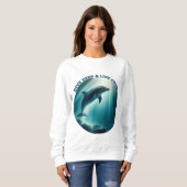 Tauchen Deep Live Free Dolphin Sweatshirt (Vorne ganz)