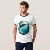 Tauchen Deep Live Free Dolphin T-Shirt (Vorne ganz)