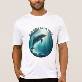 Tauchen Deep Live Free Dolphin T-Shirt
