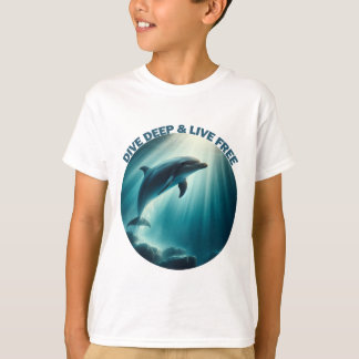 Tauchen Deep Live Free Dolphin T-Shirt