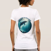 Tauchen Deep Live Free Dolphin T-Shirt (Rückseite)