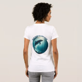 Tauchen Deep Live Free Dolphin T-Shirt (Schwarz voll)