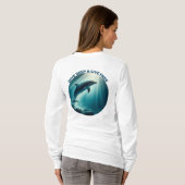 Tauchen Deep Live Free Dolphin T-Shirt (Schwarz voll)