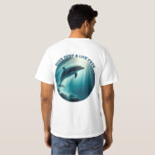 Tauchen Deep Live Free Dolphin T-Shirt (Schwarz voll)