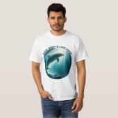 Tauchen Deep Live Free Dolphin T-Shirt (Vorne ganz)
