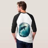 Tauchen Deep Live Free Dolphin T-Shirt (Schwarz voll)