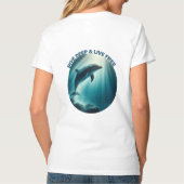Tauchen Deep Live Free Dolphin T-Shirt (Rückseite)