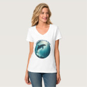 Tauchen Deep Live Free Dolphin T-Shirt (Vorderseite Vollansicht)