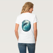 Tauchen Deep Live Free Dolphin T-Shirt (Rückseite Vollansicht)