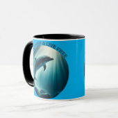 Tauchen Deep Live Free Dolphin Tasse (Vorderseite Links)