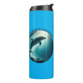 Tauchen Deep Live Free Dolphin Thermosbecher (Nach links gedreht)