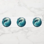 Tauchen Deep Live Free Dolphin Wasserflaschenetikett (Einzelnes Label)