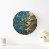 TAUCHEN DES FEUERWEHRMANNES - RUND GROßE WANDUHR (Zuhause)