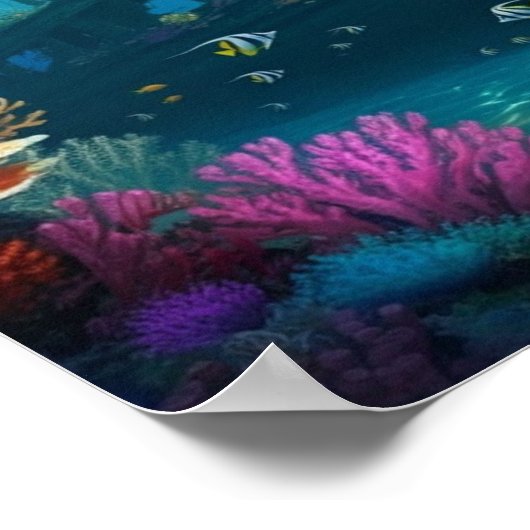 Tauchen des Schiffswracks Poster (Ecke)