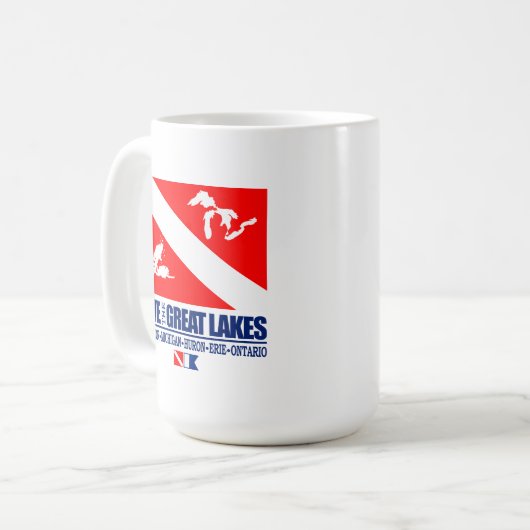 Tauchen Die großen Seen Kaffeetasse (Vorderseite Links)