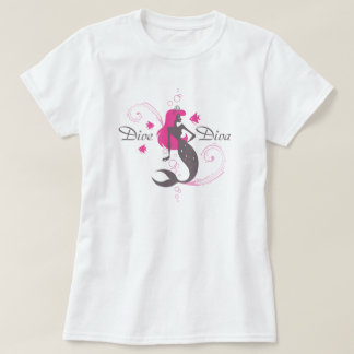 "Tauchen-Diva-" Rosa-Meerjungfrau (der T - Shirt