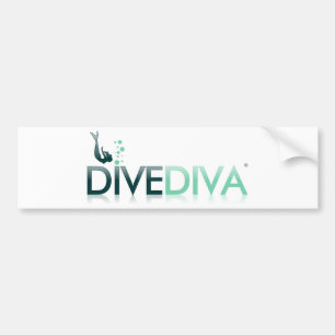 Tauchen-Diva unten Autoaufkleber