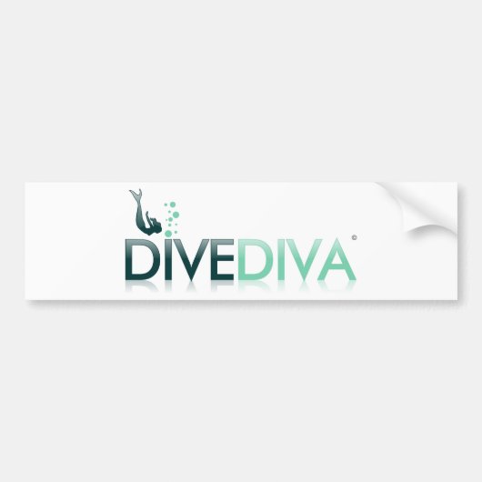 Tauchen-Diva unten Autoaufkleber (Vorne)