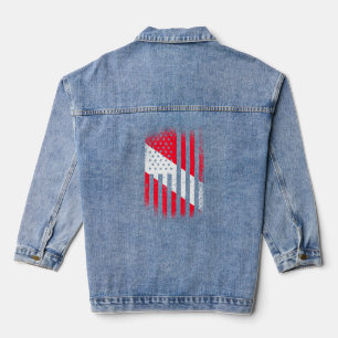 Tauchen-Down Flag American Flag Patriot Scuba Dive Jeansjacke