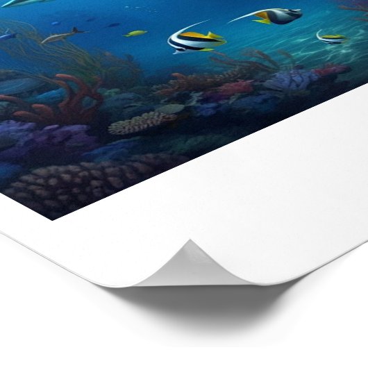 Tauchen eines heimlichen Riffs Poster (Ecke)