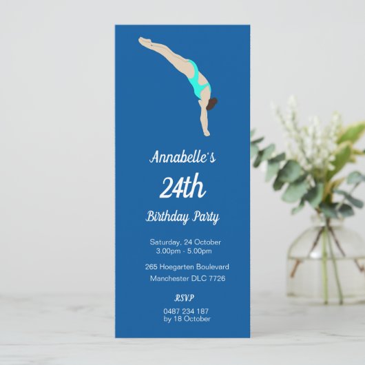 Tauchen Einladung (Stehend Vorderseite)