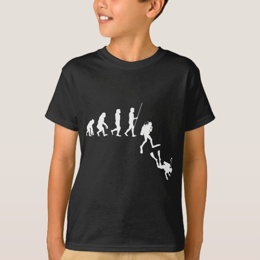 Tauchen Evolution Evolution von Man Funny Scuba Di T-Shirt (Vorderseite)