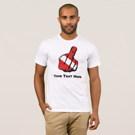 Tauchen-Finger-Schablone T-Shirt (Vorne ganz)
