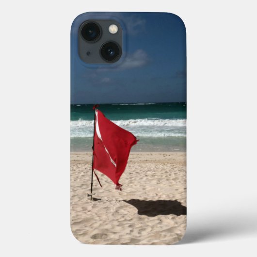 Tauchen-Flagge auf dem Strand Case-Mate iPhone Hülle (Rückseite)