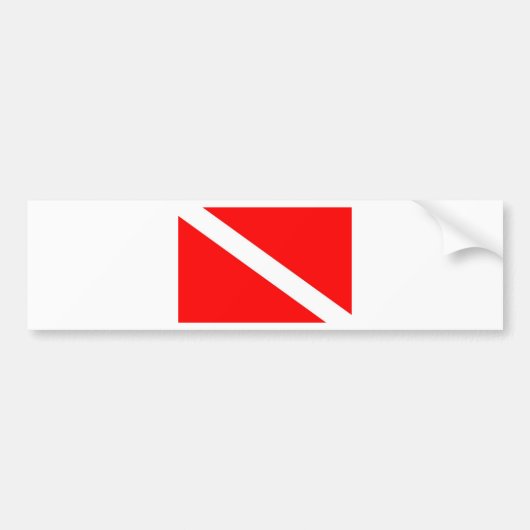 Tauchen-Flagge Autoaufkleber (Vorne)