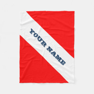 Tauchen-Flagge (kundengerecht) Fleecedecke