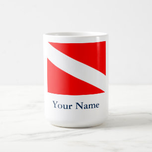 Tauchen-Flagge (kundengerecht) Kaffeetasse
