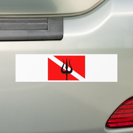 Tauchen-Flagge Trident Autoaufkleber (Auf Auto)