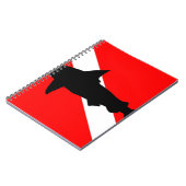 Tauchen-Flaggen-Hammerhai-Haifisch II Notizblock (Linke Seite)