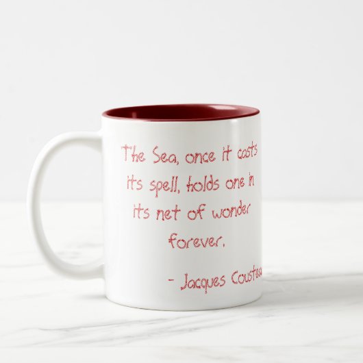 Tauchen-Flaggen-Tasse Zweifarbige Tasse (Links)