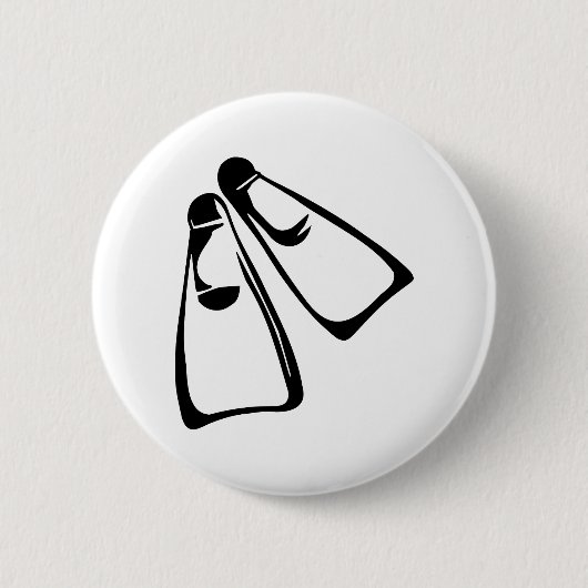 Tauchen - Flossen Button (Vorderseite)