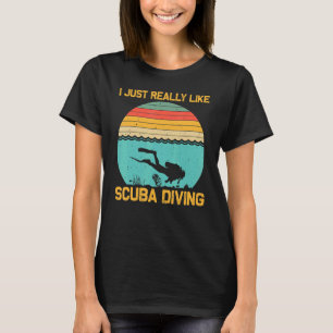 Tauchen für Männer Unterwassertaucher T-Shirt