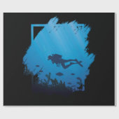 Tauchen für Taucher Geschenkpapier (Flach)