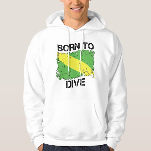 Tauchen Geboren Nitrox Flag Sweatshirt (Vorderseite)