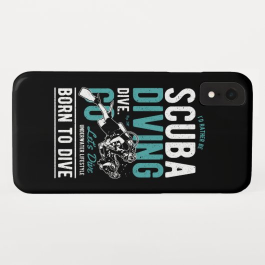 Tauchen Geboren | Sport Case-Mate iPhone Hülle (Rückseite (Horizontal))